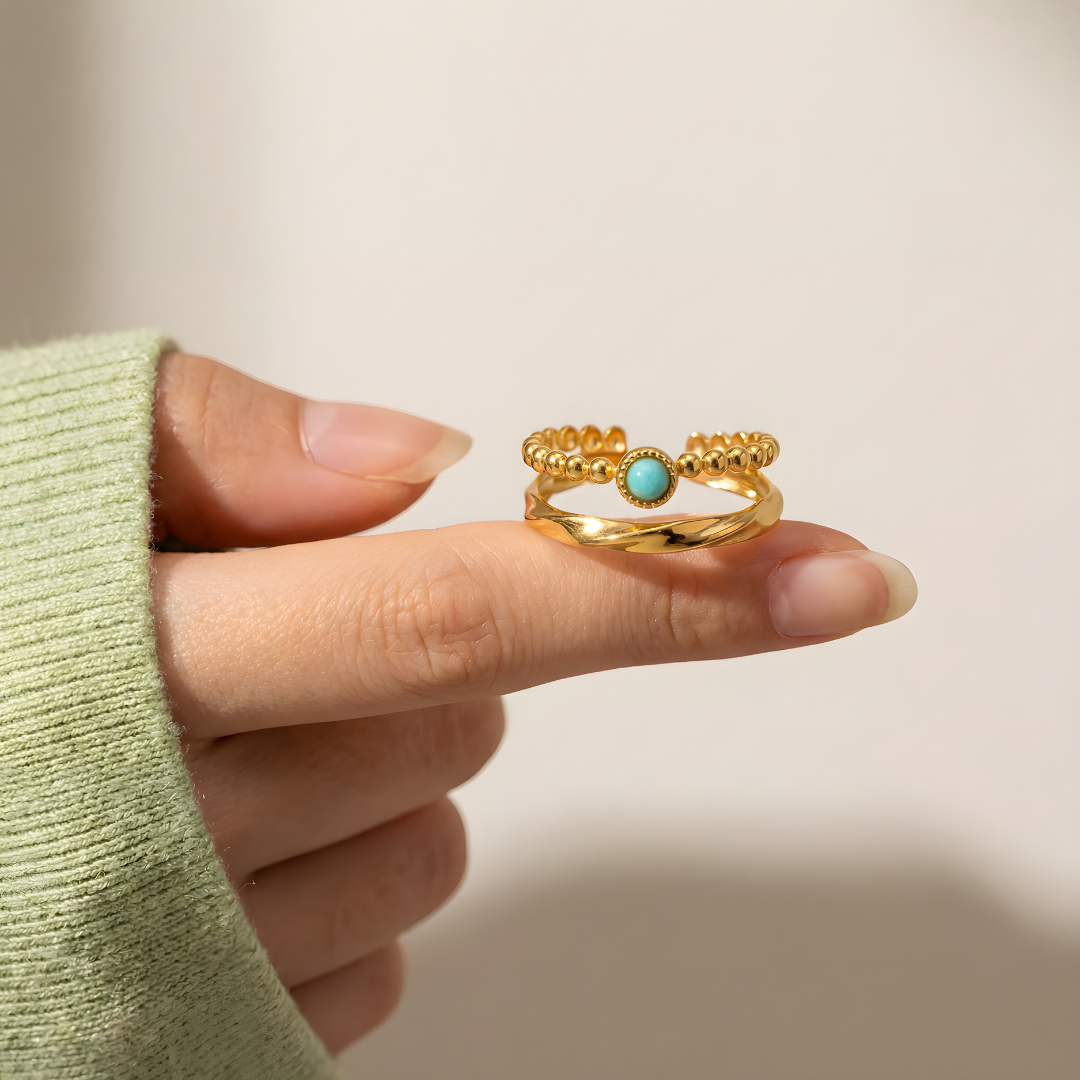 Amazonit amulett gyűrű – Egyensúly