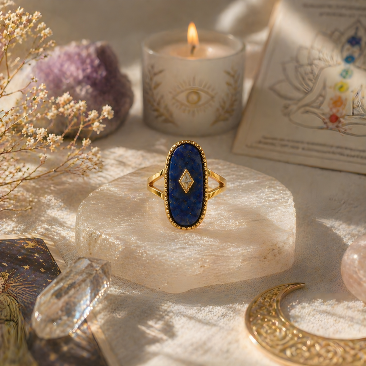 Amulett gyűrű – Lápisz lazuli