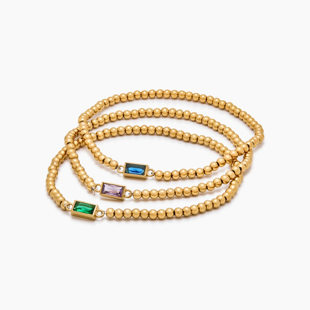 Arany gyöngyös Birthstone karkötő