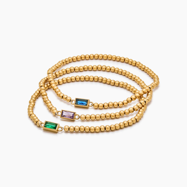 Arany gyöngyös Birthstone karkötő
