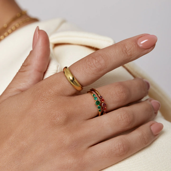 Belle Stacking Birthstone gyűrű