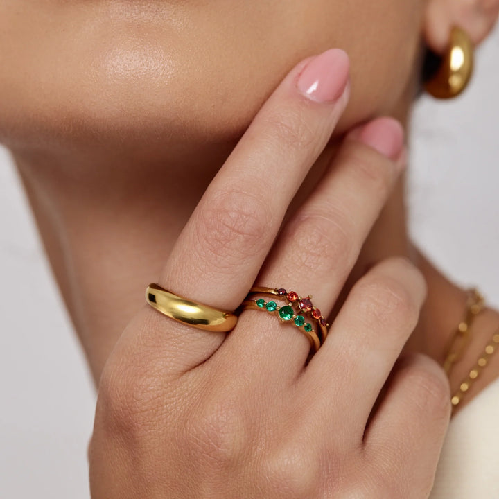 Belle Stacking Birthstone gyűrű