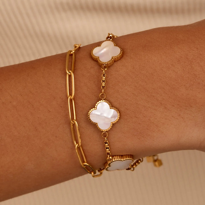Mother Of Pearl Clover karkötő
