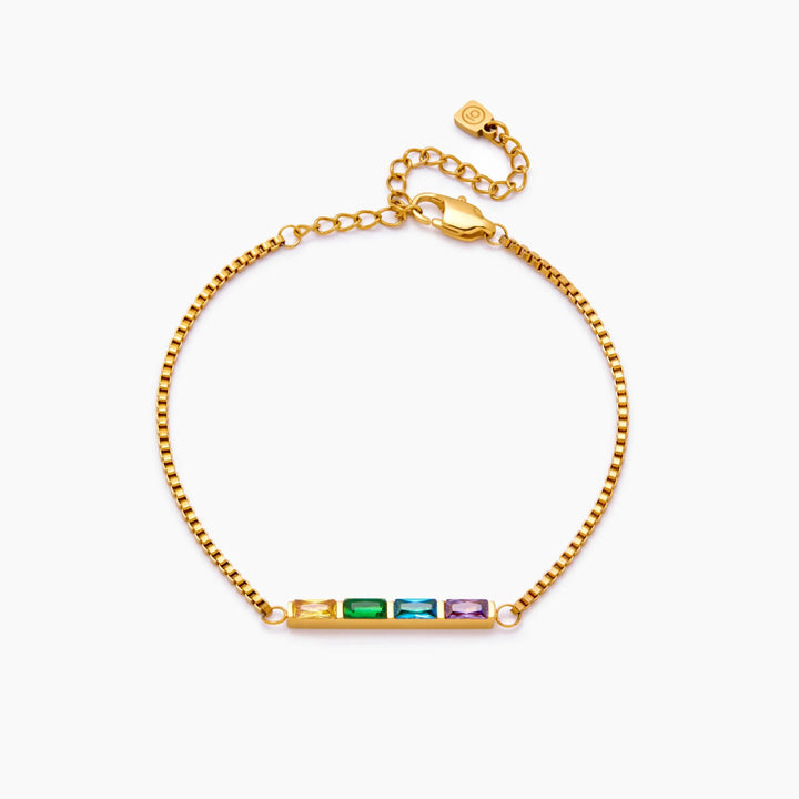 Csinos Baguette Birthstone karkötő