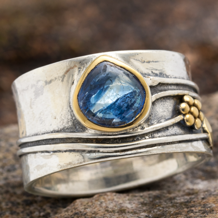 Meditációs gyűrű drágakővel
