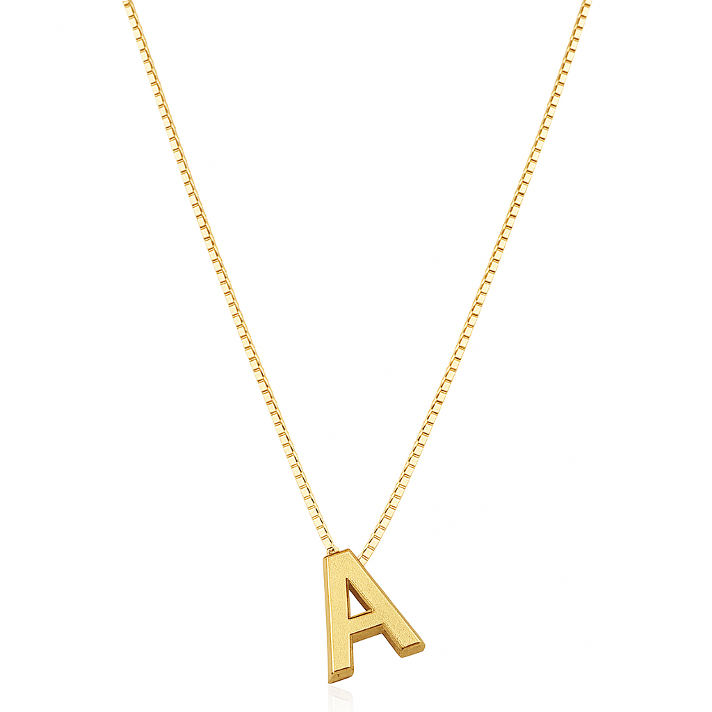 Arany személyre szabott monogramos nyaklánc