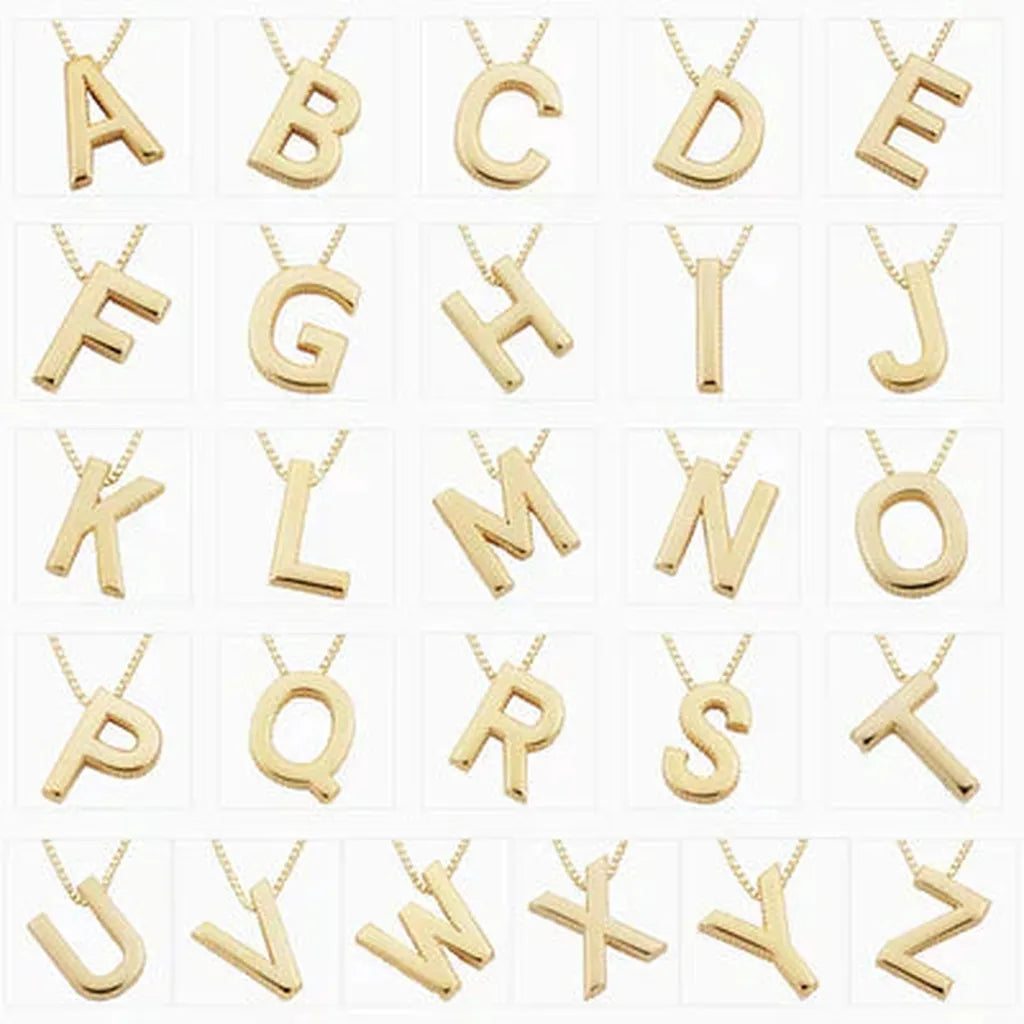 Arany személyre szabott monogramos nyaklánc