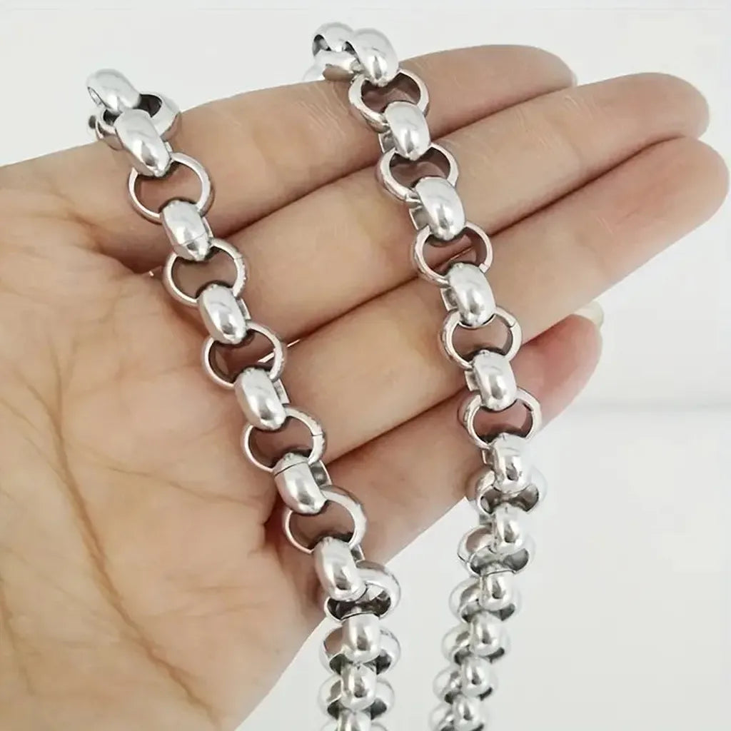 Elegáns kézzel készített acél nyaklánc