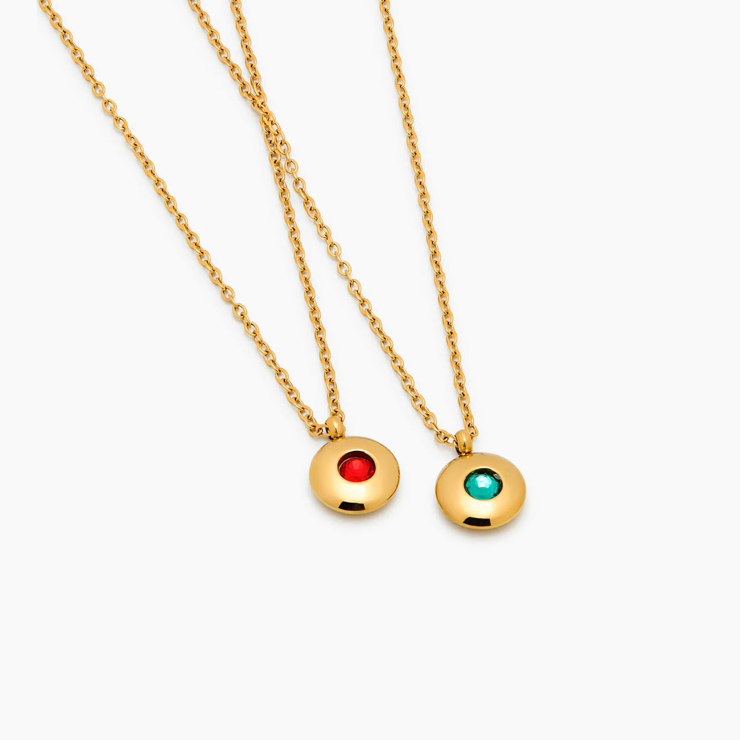 Mini Birthstone medál nyaklánc