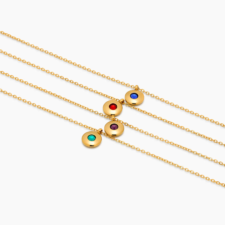 Mini Birthstone medál nyaklánc