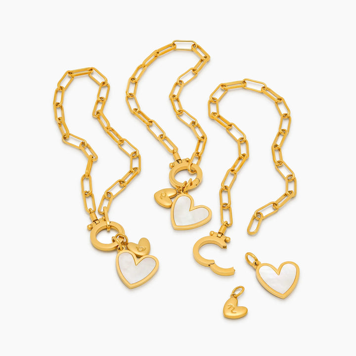 Gémkapocs Initial Heart Duo karkötő