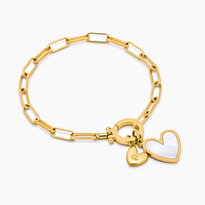 Gémkapocs Initial Heart Duo karkötő