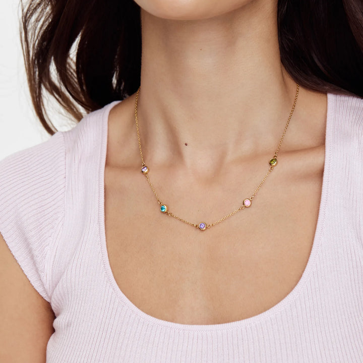 Személyre szabott Multi-Birthstone nyaklánc