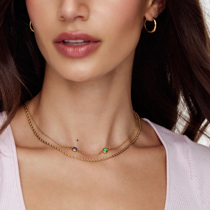 Személyre szabott Multi-Birthstone nyaklánc