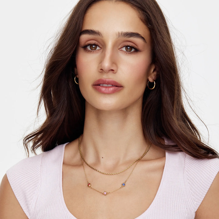 Személyre szabott Multi-Birthstone nyaklánc