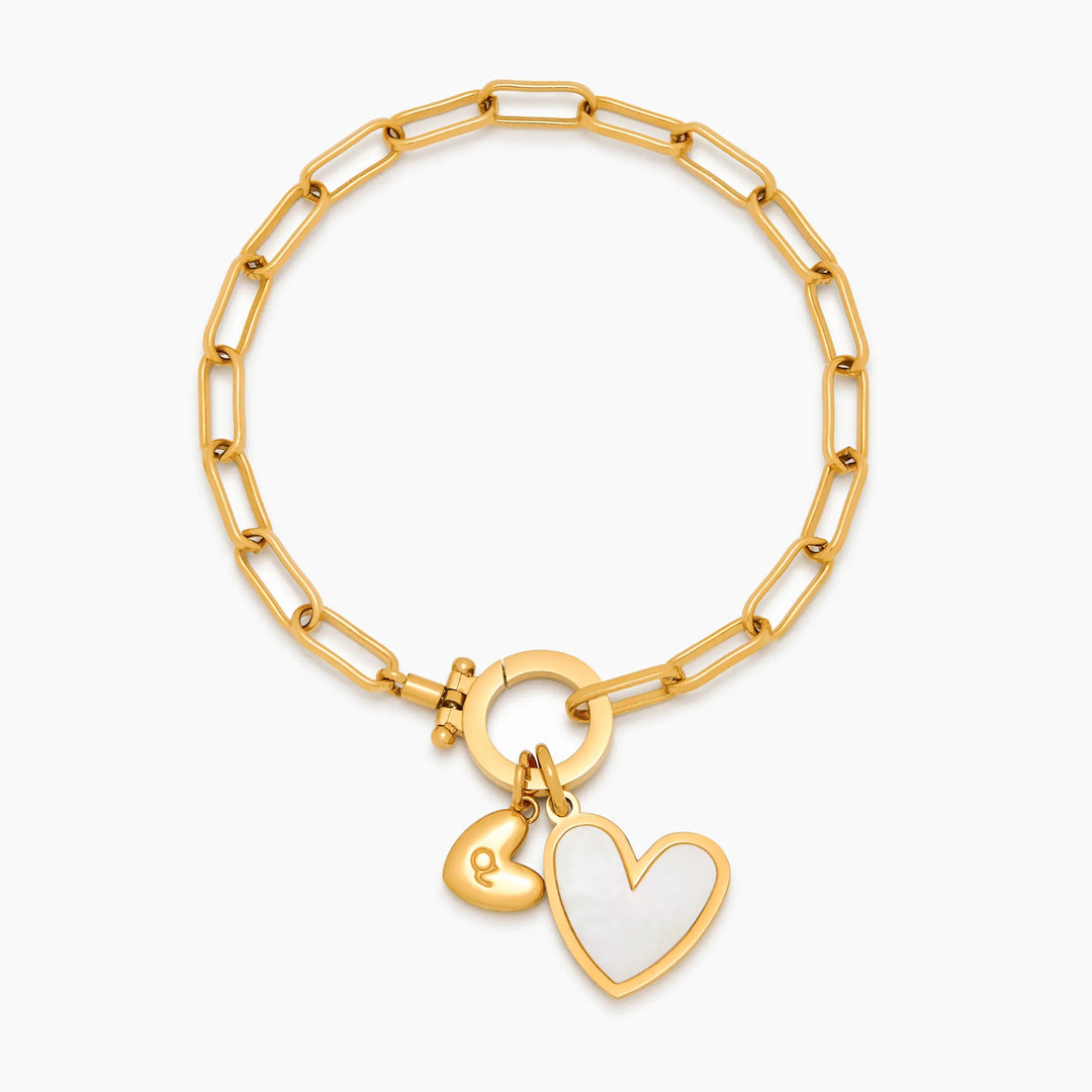 Gémkapocs Initial Heart Duo karkötő