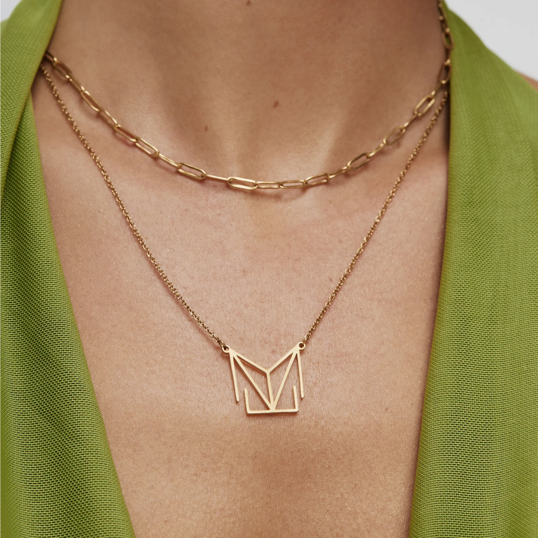 Minimalista monogram név nyaklánc