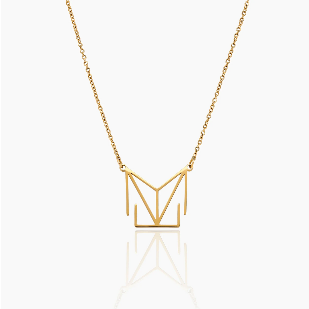 Minimalista monogram név nyaklánc