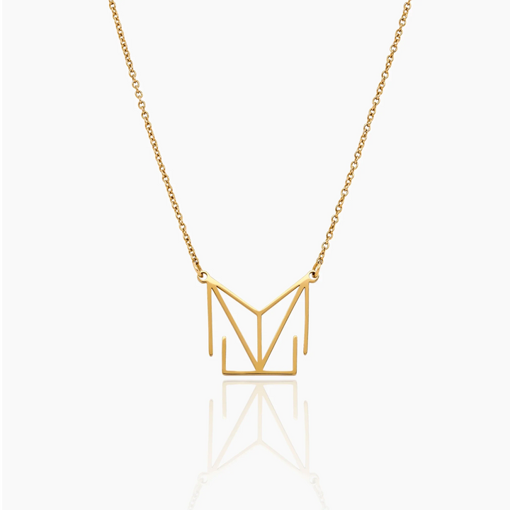 Minimalista monogram név nyaklánc