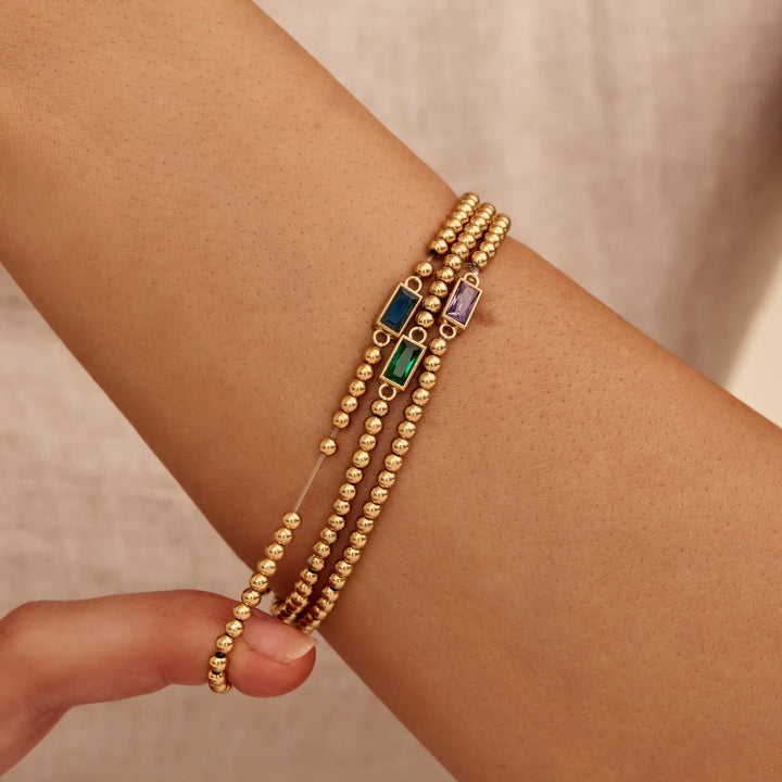 Arany gyöngyös Birthstone karkötő