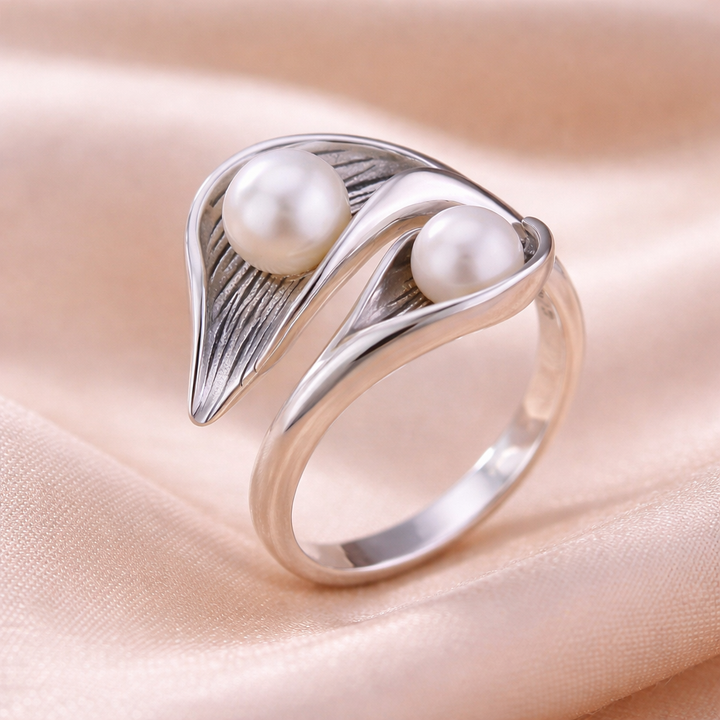 Modern gyöngyös elegancia gyűrű