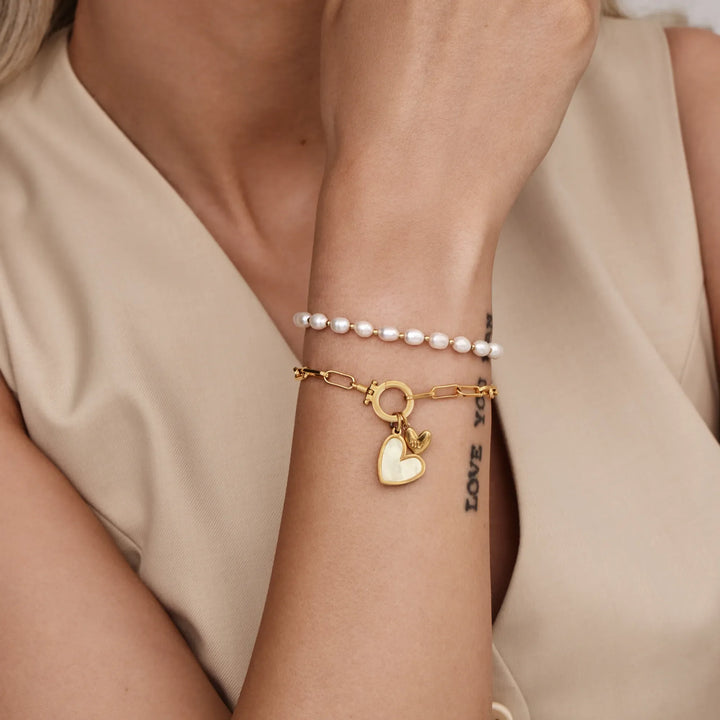 Gémkapocs Initial Heart Duo karkötő