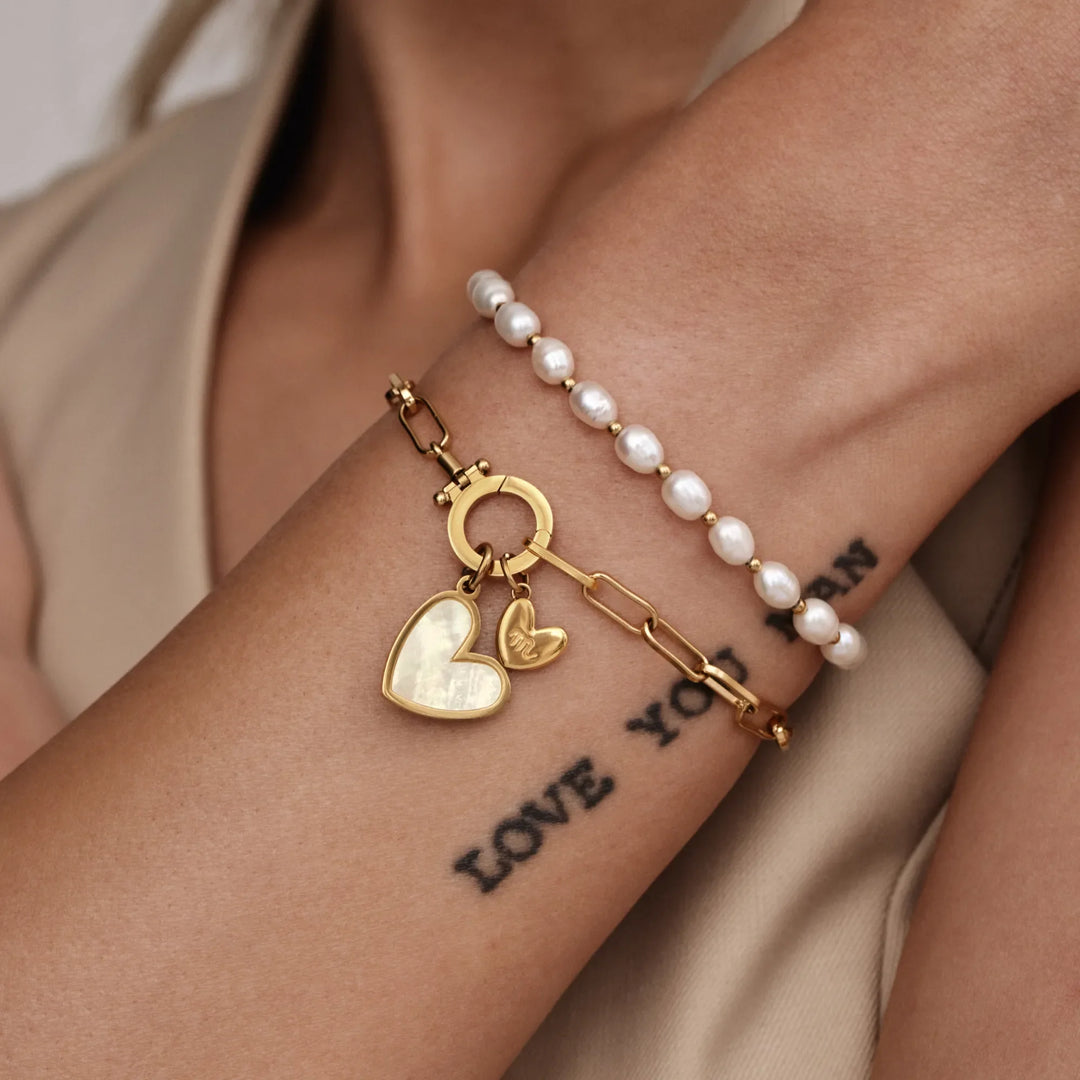 Gémkapocs Initial Heart Duo karkötő