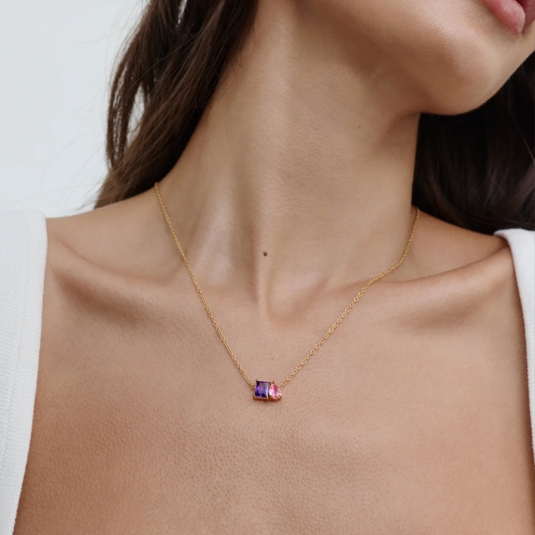 Forever Duo Birthstone nyaklánc