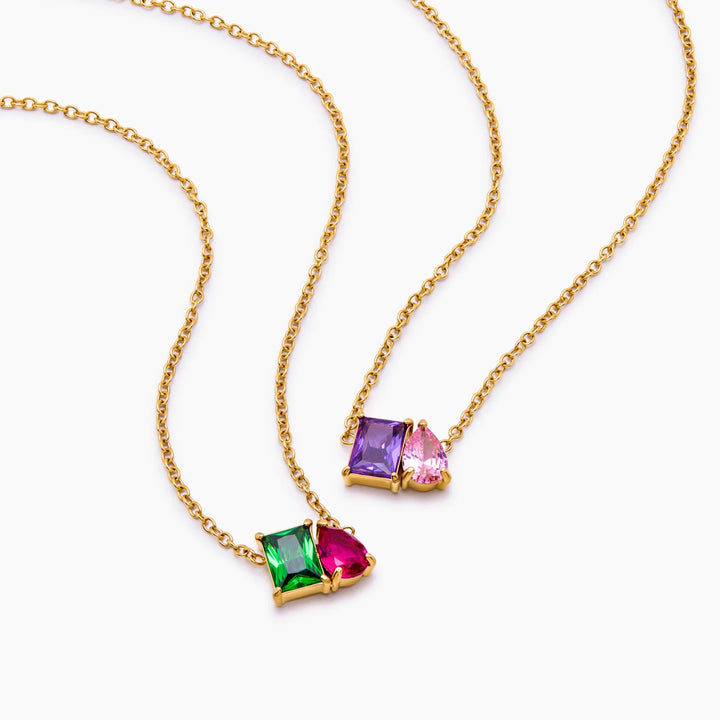 Forever Duo Birthstone nyaklánc