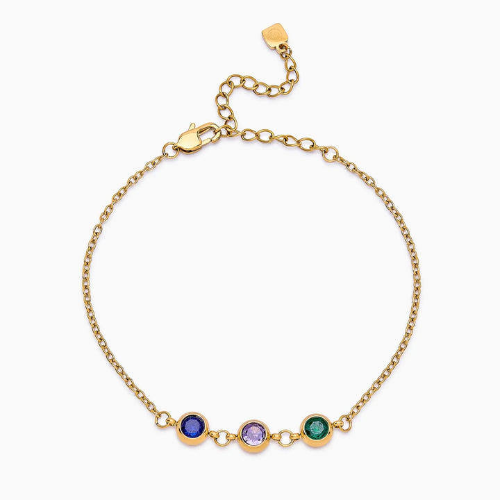 Személyre szabott Multi-Birthstone karkötő