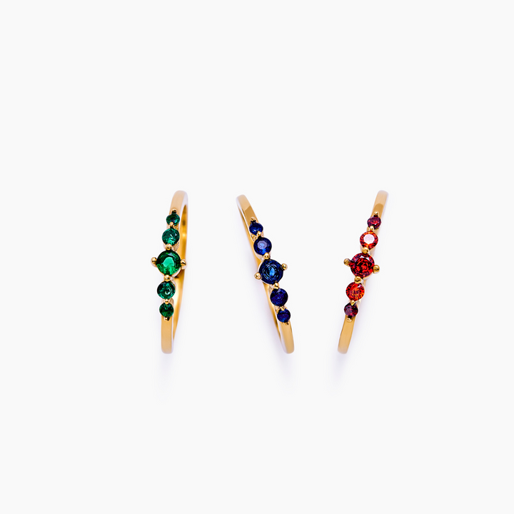 Belle Stacking Birthstone gyűrű