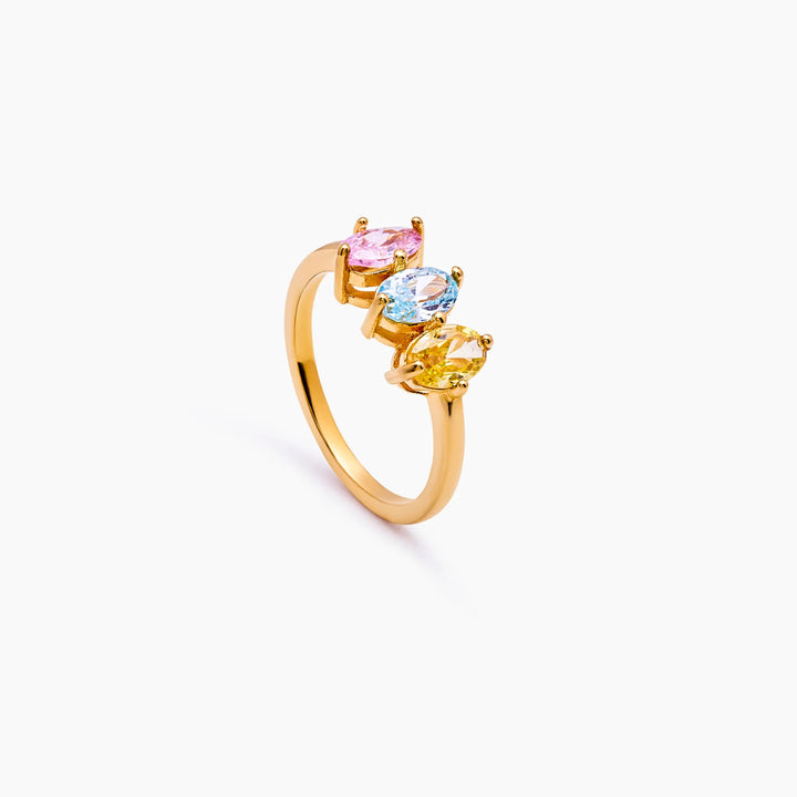 Marquise Family Birthstone gyűrű