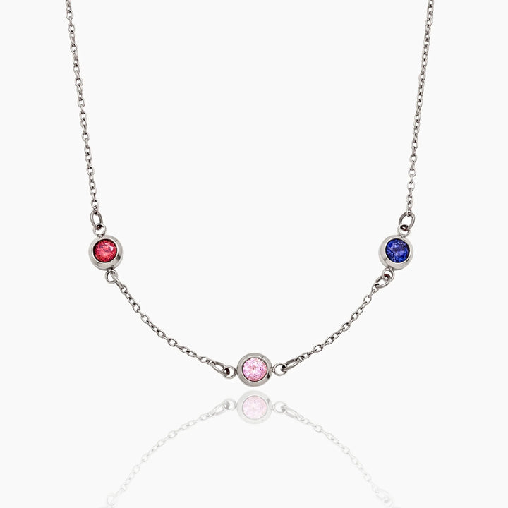 Személyre szabott Multi-Birthstone nyaklánc