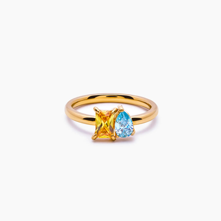 Duo Birthstone gyűrű